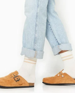 Paire De Chaussettes Avec Bandes - Blanc