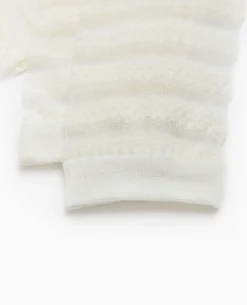 Paire De Chaussettes Bi-matiè;re - Blanc