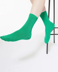 Paire De Chaussettes En Maille Brillante - Vert