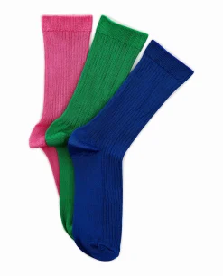 Paire De Chaussettes En Maille Brillante - Vert