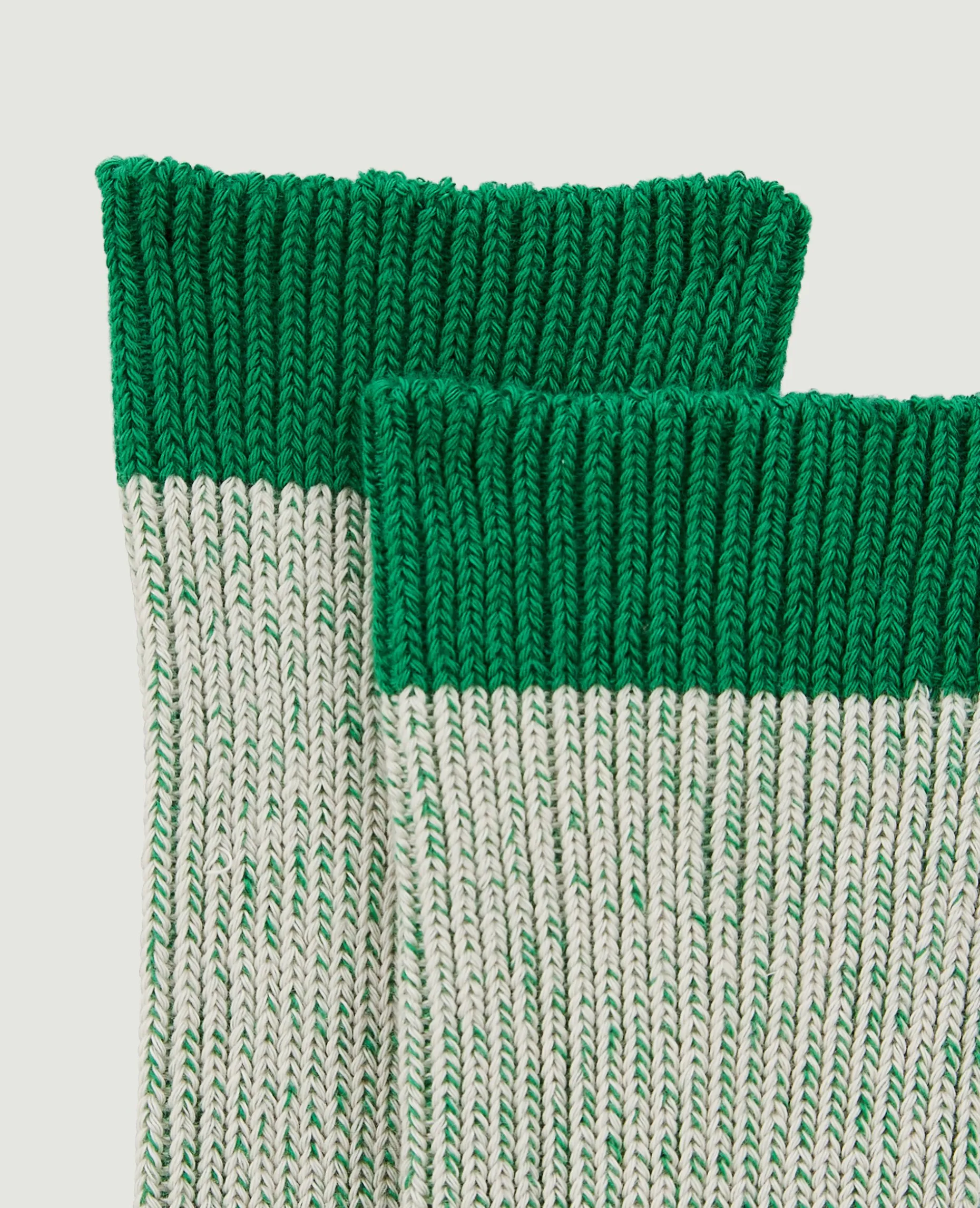 Paire De Chaussettes En Maille Mélangée - Vert émeraude