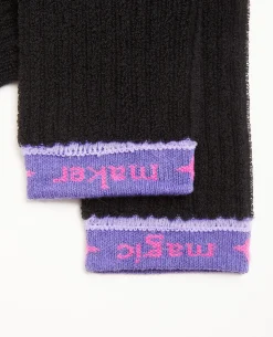 Paire De Chaussettes En Maille Bouclette - Noir
