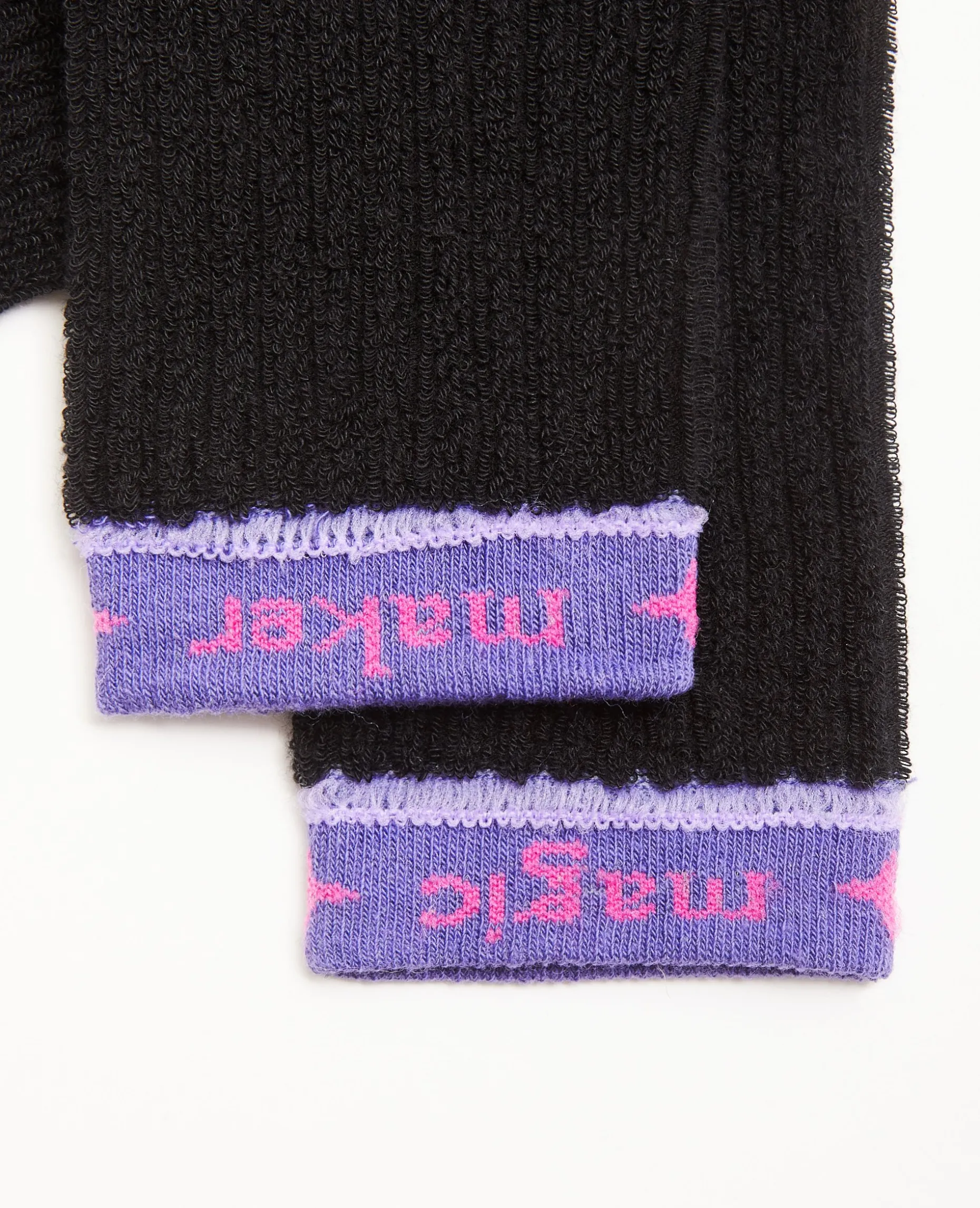 Paire De Chaussettes En Maille Bouclette - Noir