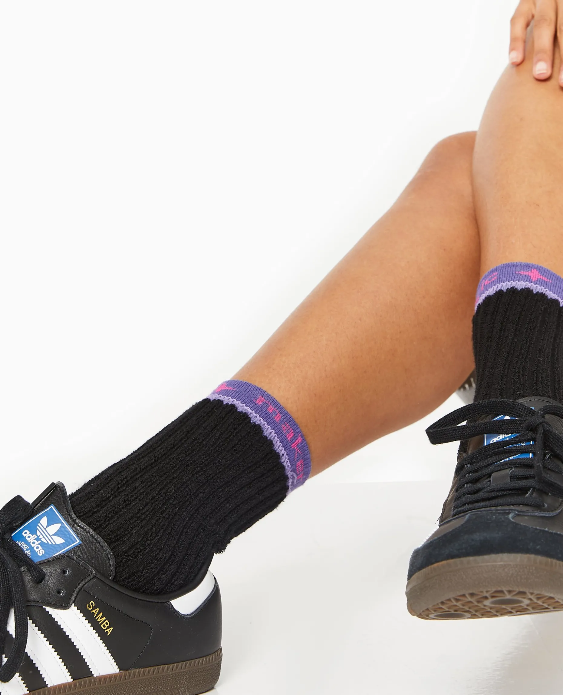Paire De Chaussettes En Maille Bouclette - Noir