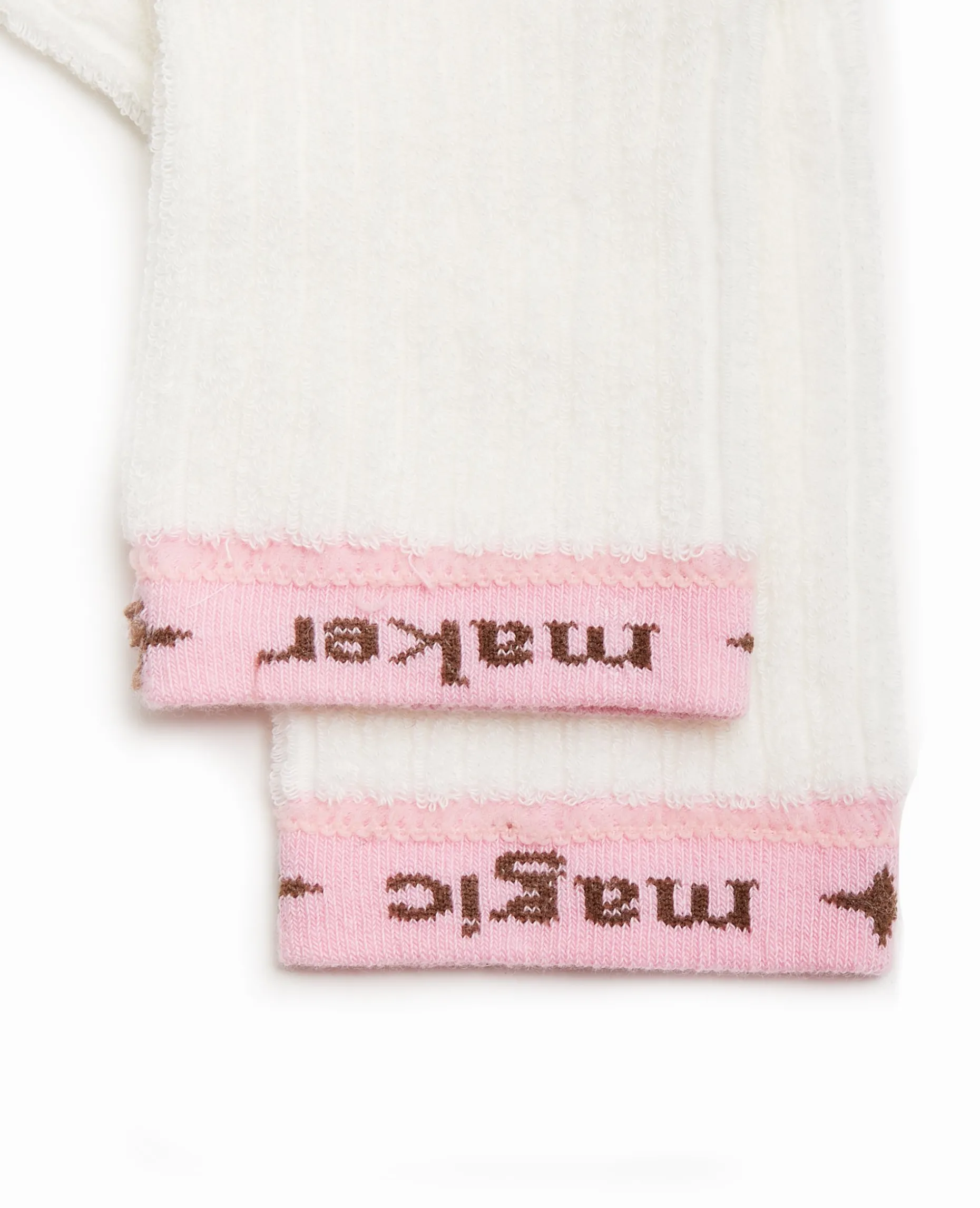 Paire De Chaussettes En Maille Bouclette - Blanc