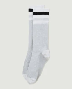 Paire De Chaussettes Hautes Avec Lurex - Gris Clair