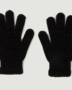 Paire De Gants Maille Chenille - Noir