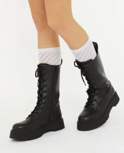 Paires De Chaussettes Hautes Avec Fils Lurex - écru