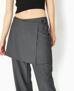 Pantalon 2 En 1 Avec Jupe Amovible - Gris Foncé