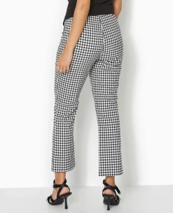 Pantalon 7/8 Motif Vichy - Noir