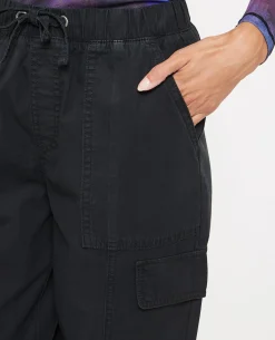 Pantalon Cargo Taille Et Bas élastiqués - Noir