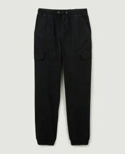Pantalon Cargo Taille Et Bas élastiqués - Noir
