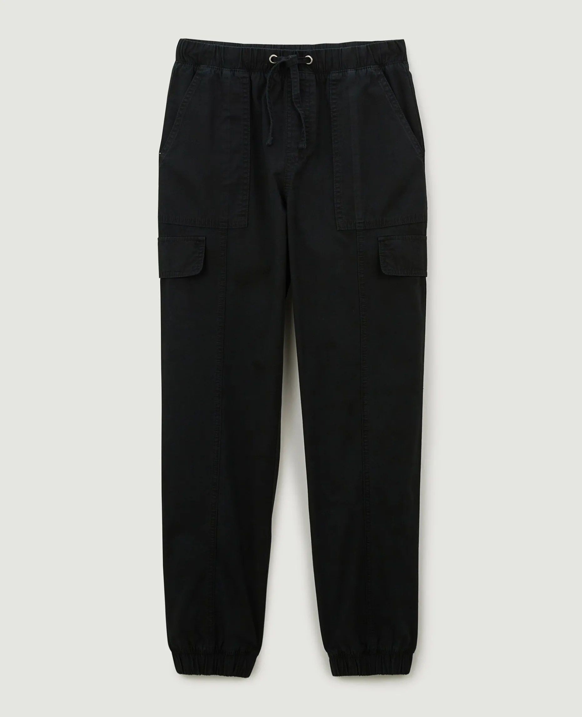 Pantalon Cargo Taille Et Bas élastiqués - Noir