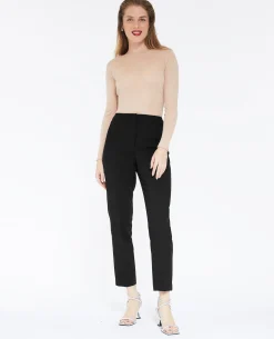 Pantalon Cigarette Taille Haute - Noir