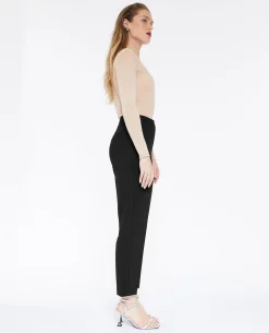 Pantalon Cigarette Taille Haute - Noir
