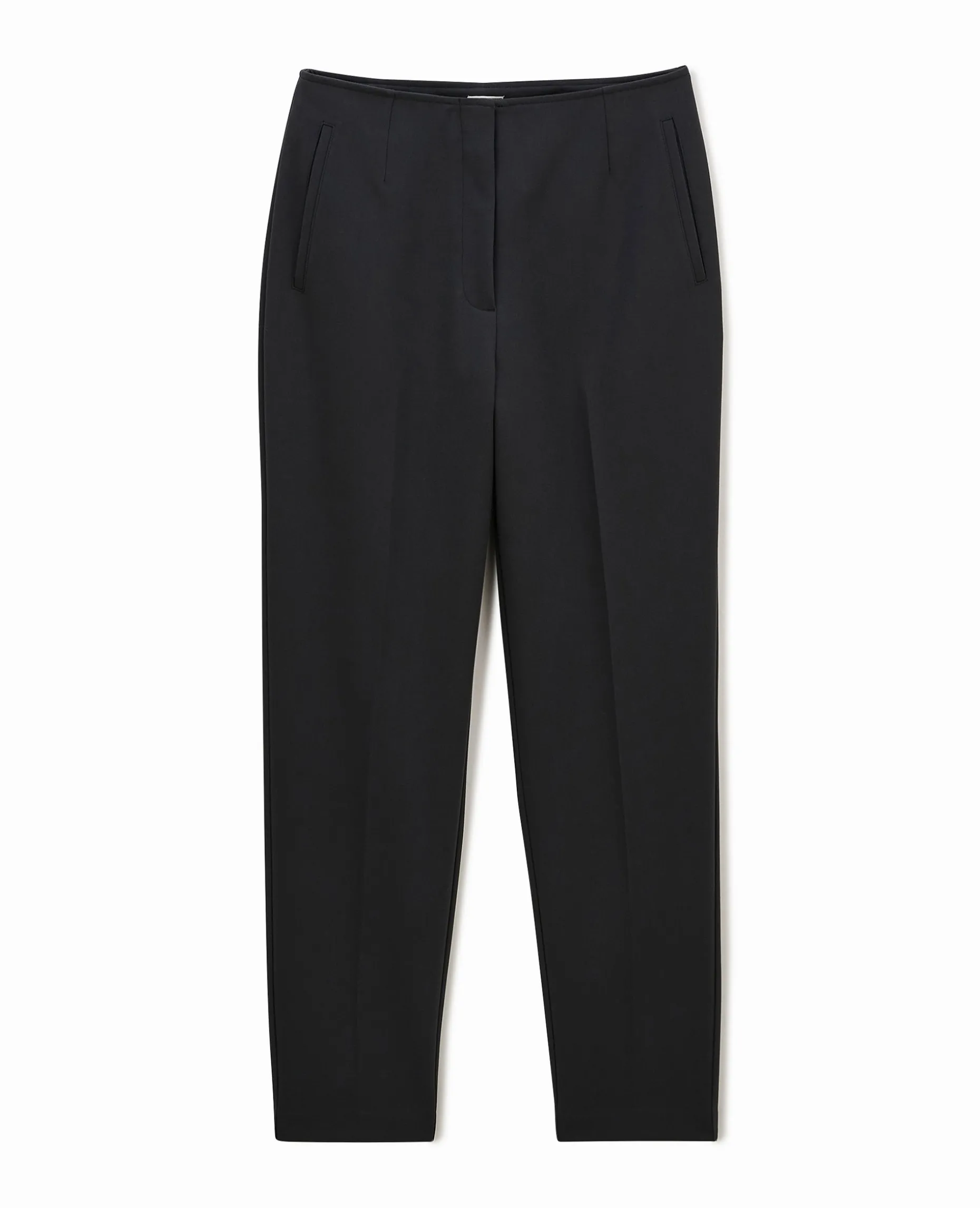 Pantalon Cigarette Taille Haute - Gris Foncé