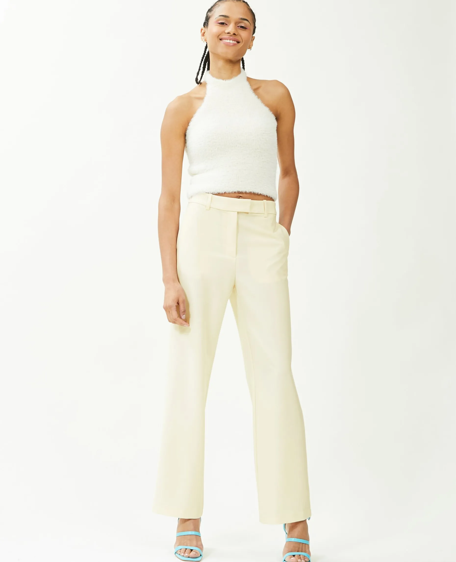 Pantalon De Costume Droit - Beige