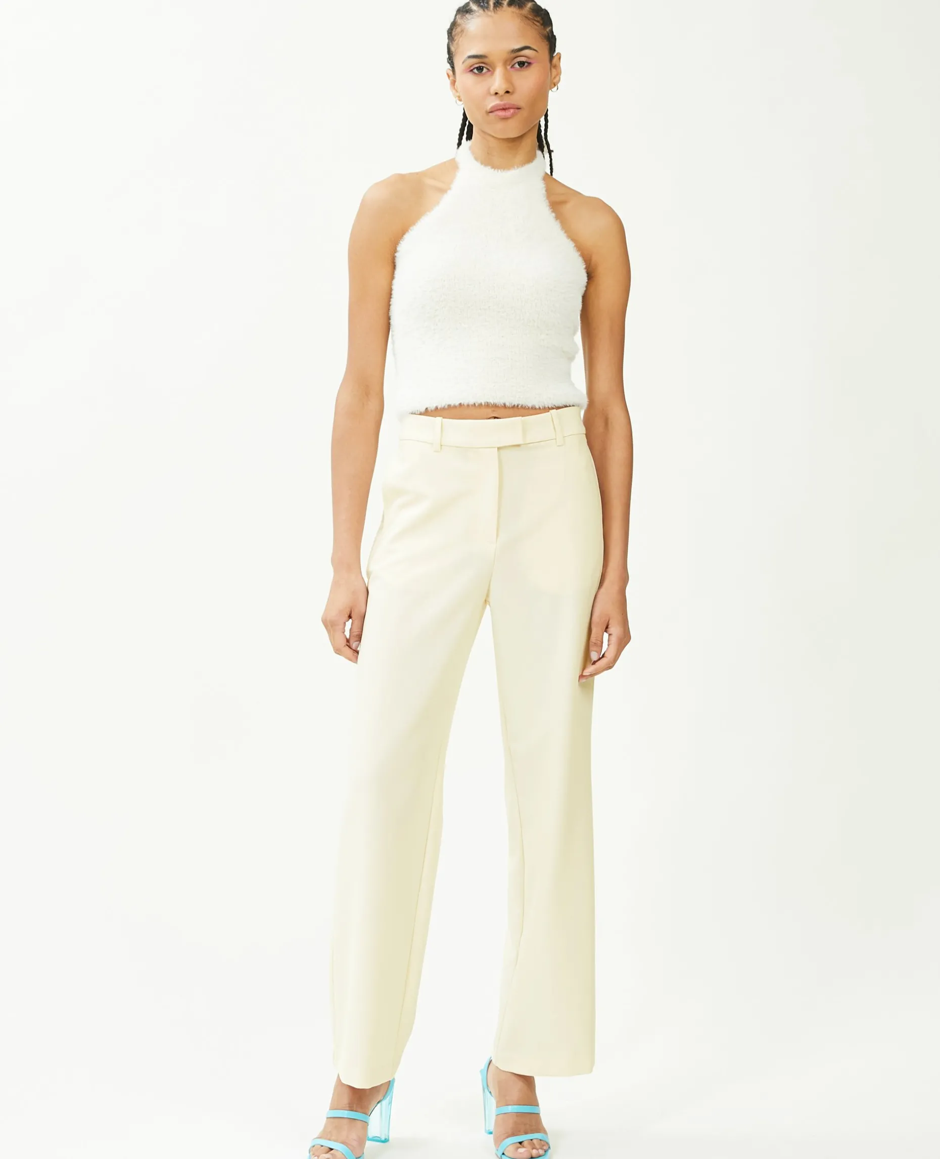 Pantalon De Costume Droit - Beige