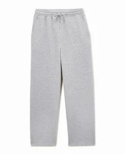 Pantalon De Jogging Droit En Molleton - Gris Chiné
