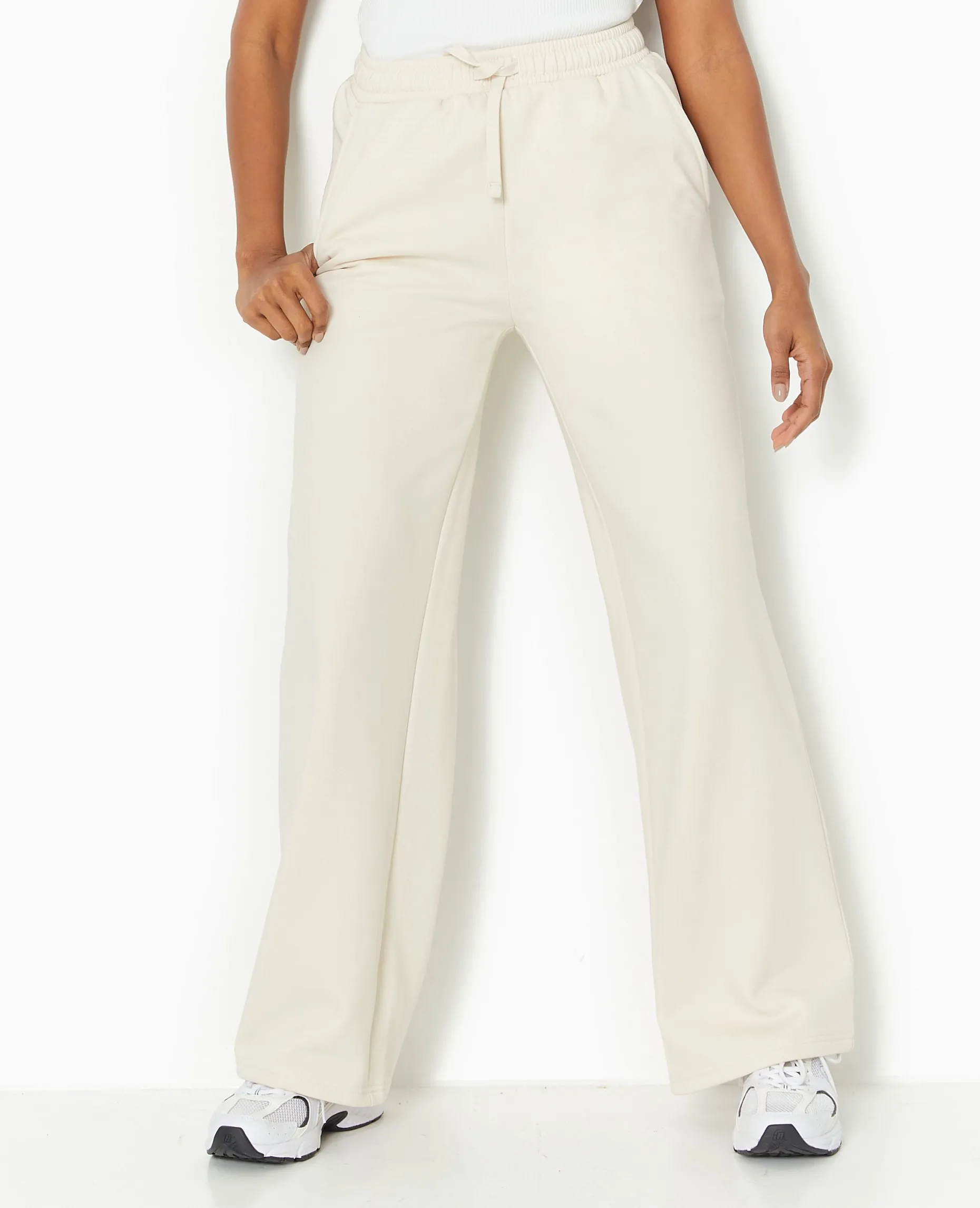Pantalon De Jogging Droit En Molleton - écru