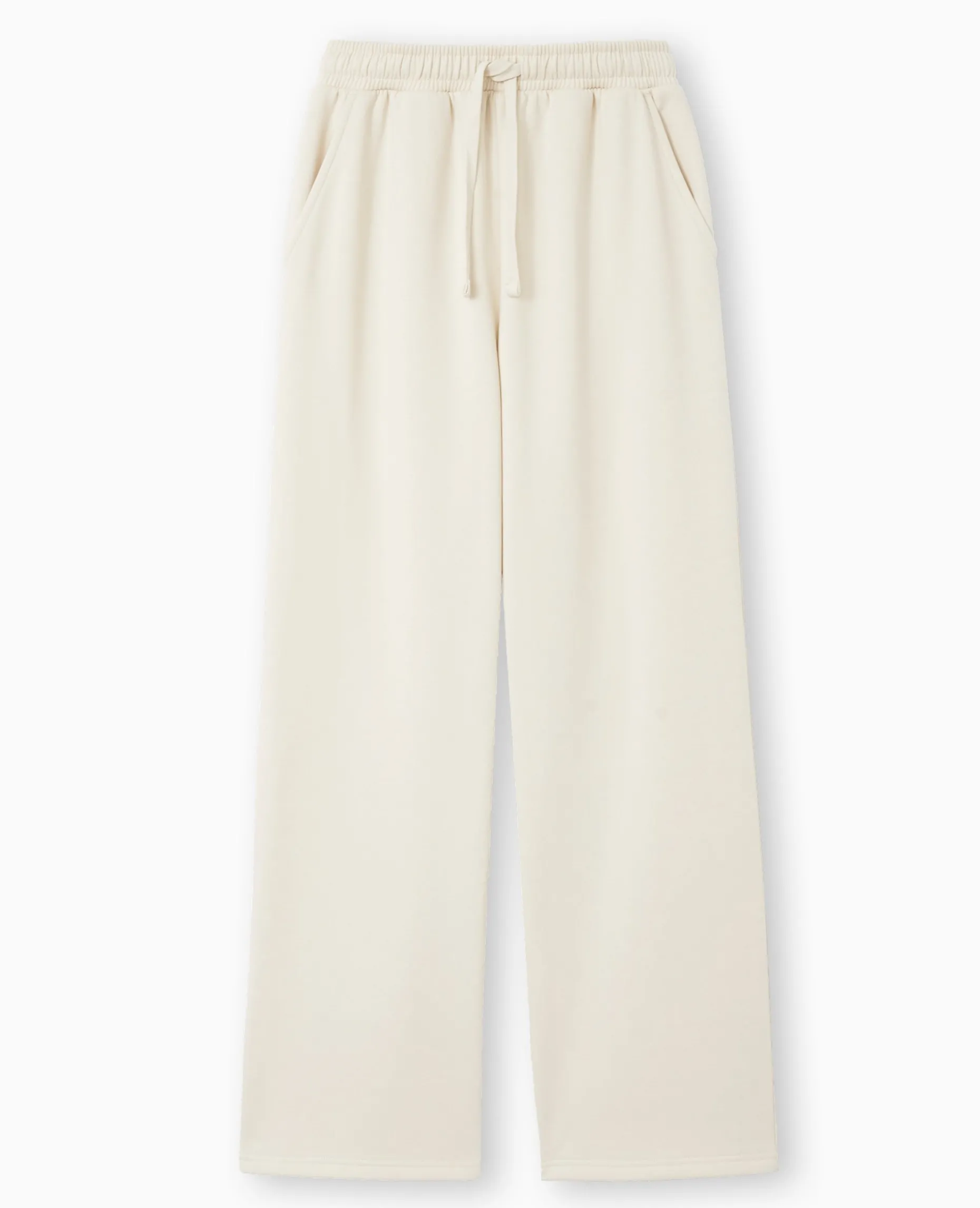 Pantalon De Jogging Droit En Molleton - écru