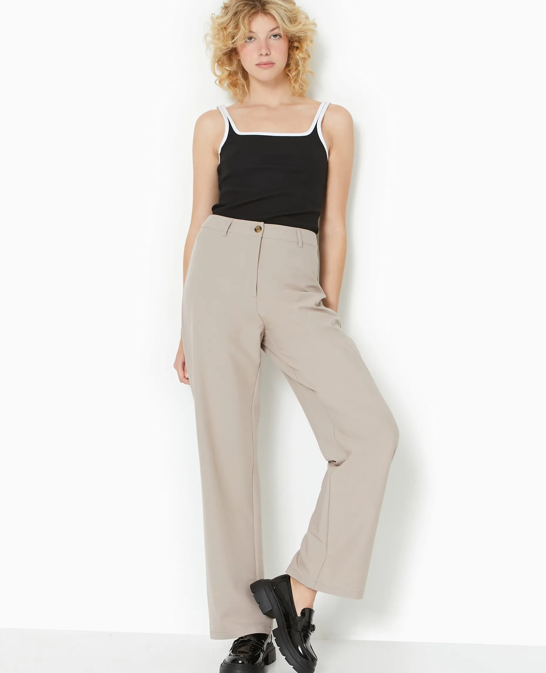 Pantalon Droit City - Beige