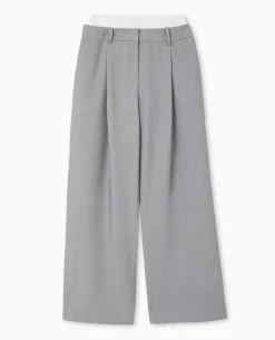 Pantalon Large Avec Effet Caleçon Apparent - Gris
