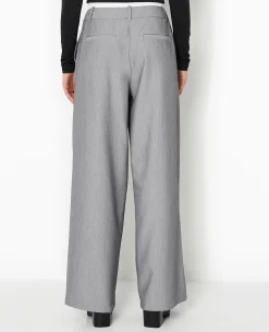 Pantalon Large Avec Effet Caleçon Apparent - Gris