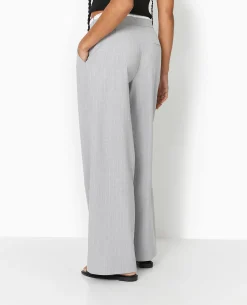 Pantalon Large Avec Effet De Superposition - Gris Clair