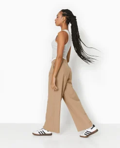 Pantalon Large Avec Effet De Superposition - Beige