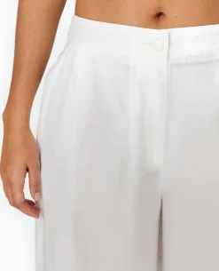 Pantalon Large Avec Pinces - Blanc