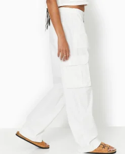 Pantalon Large Cargo - Blanc