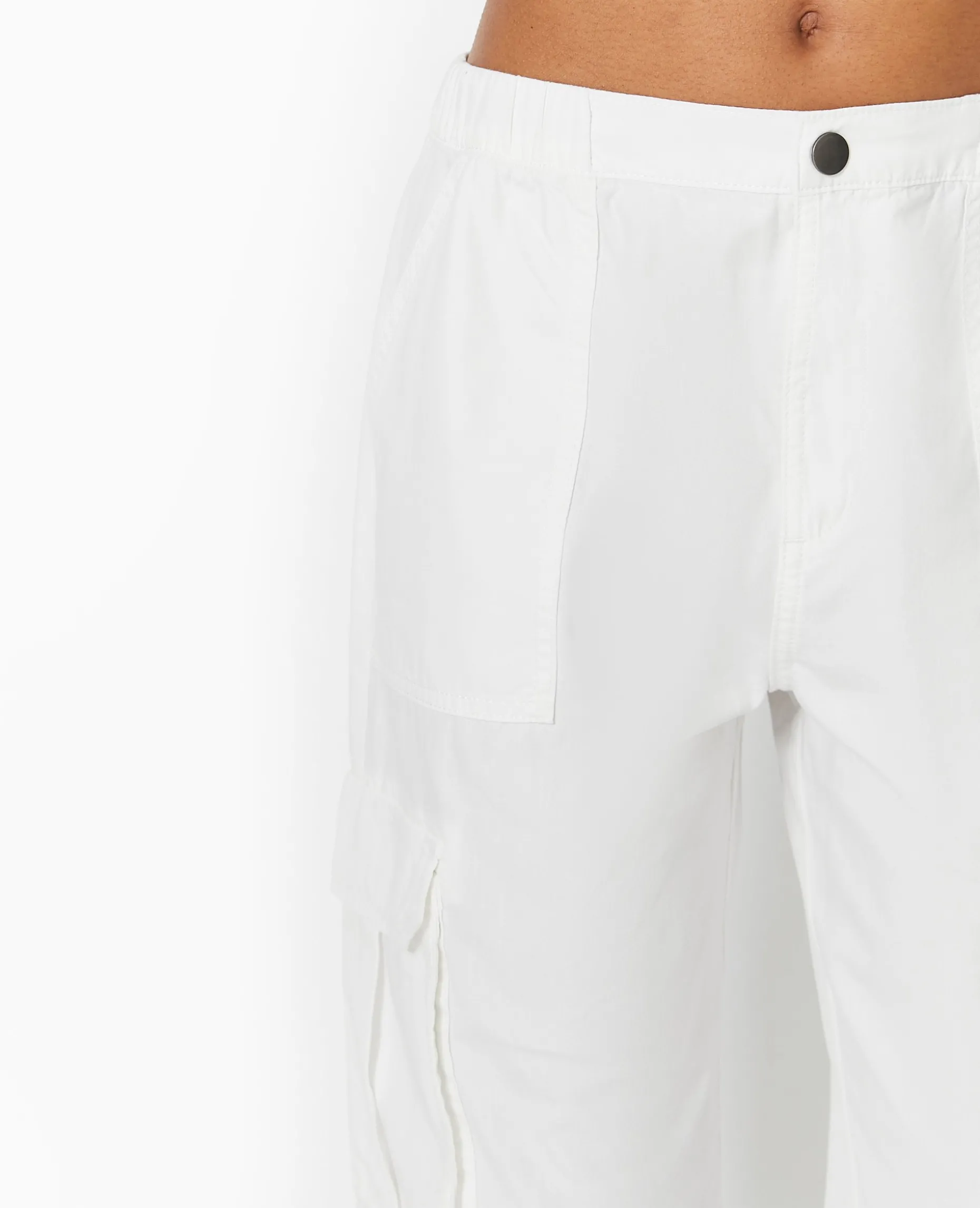 Pantalon Large Cargo - Blanc