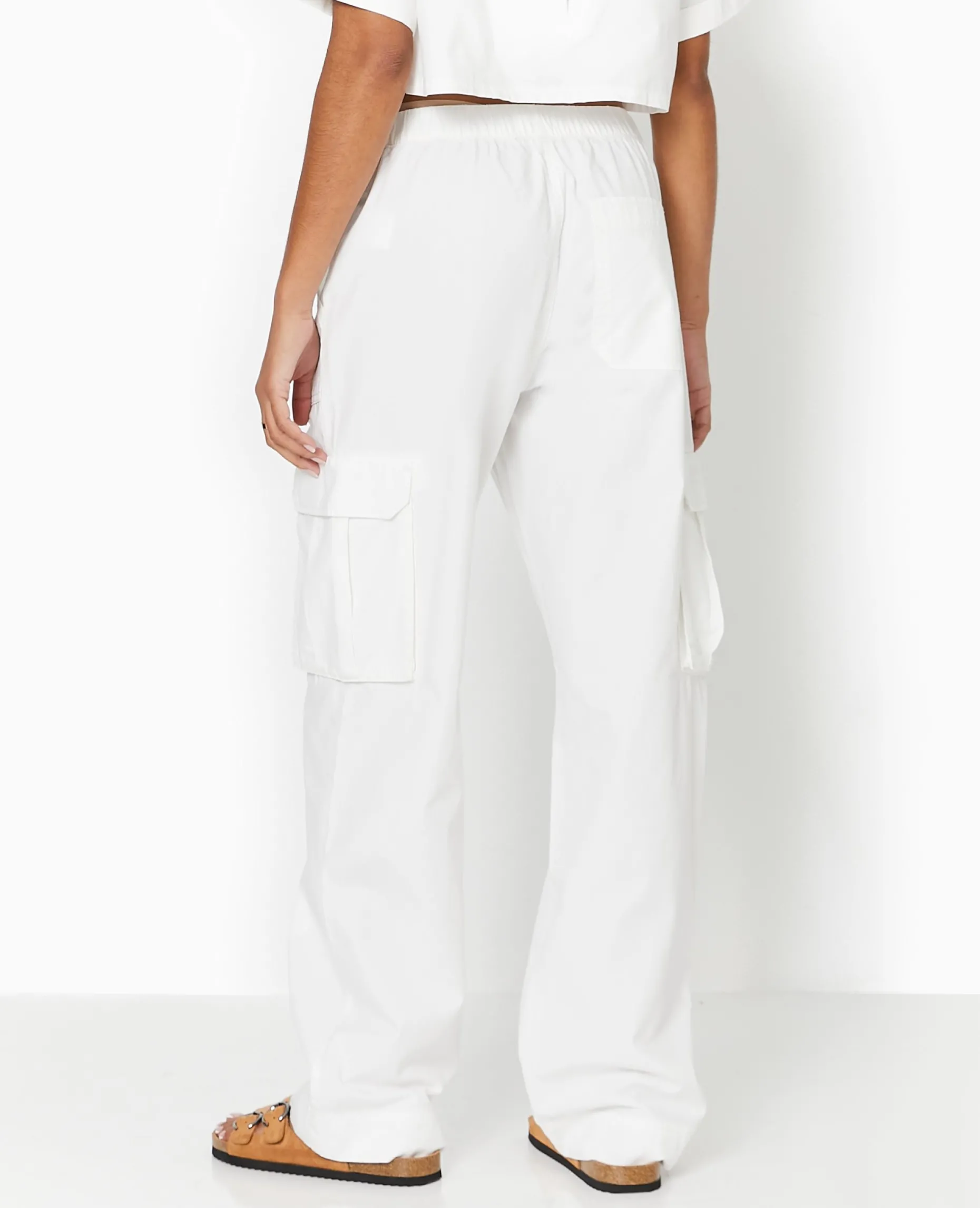 Pantalon Large Cargo - Blanc