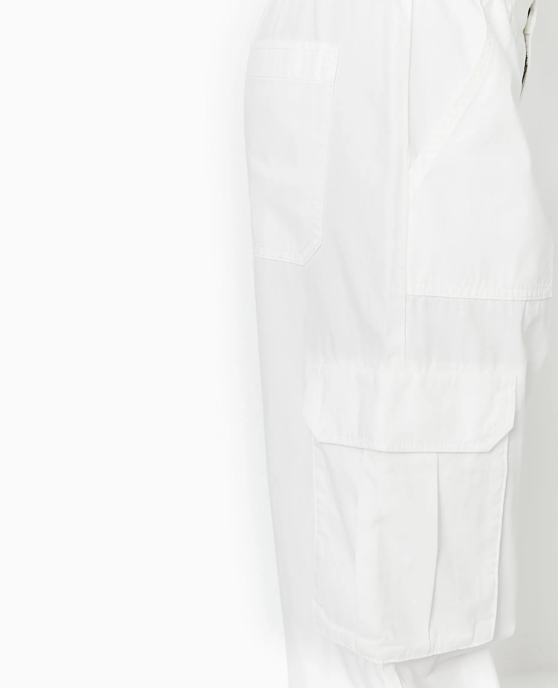 Pantalon Large Cargo - Blanc