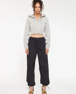 Pantalon Parachute Ceinture élastiquée - Noir