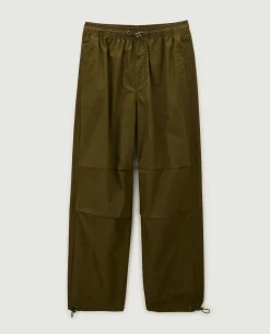 Pantalon Parachute Ceinture élastiquée - Taupe