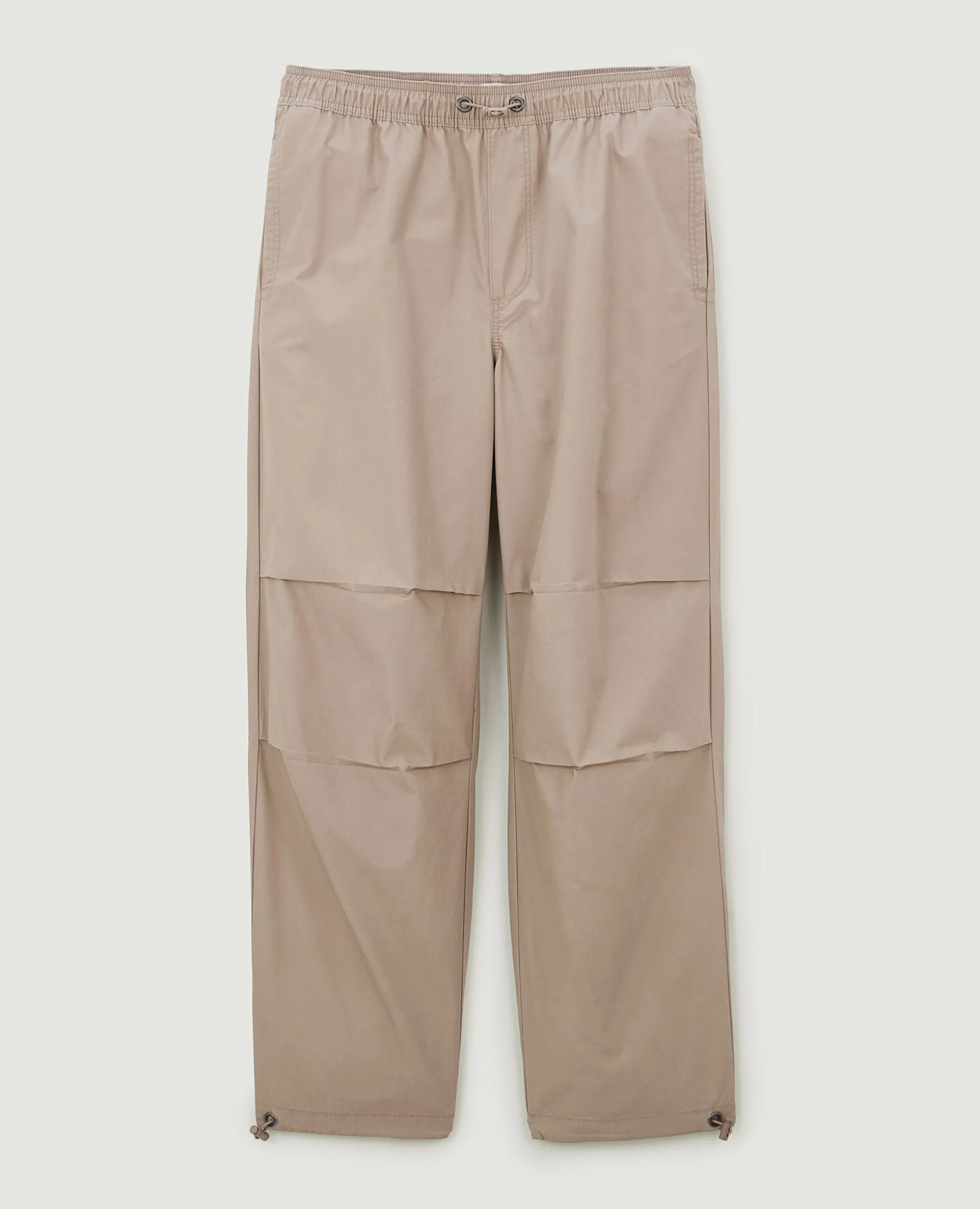 Pantalon Parachute Ceinture élastiquée - Taupe