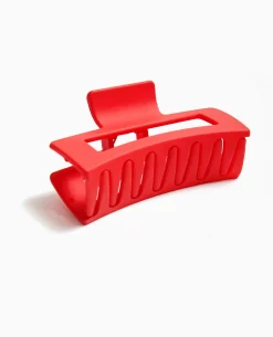 Pince Crocodile Rectangulaire - Rouge