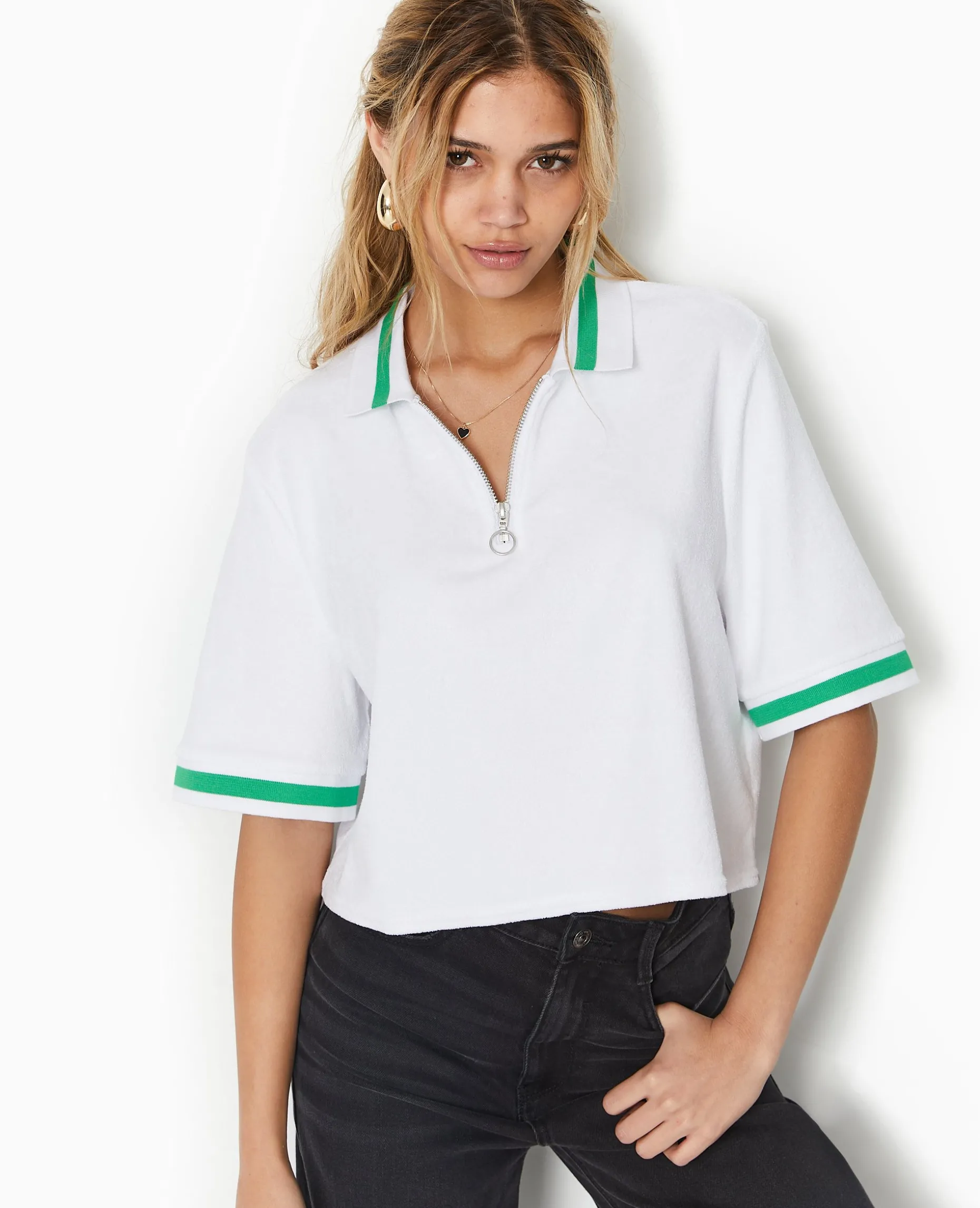 Polo En Tissu éponge - Blanc