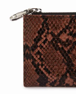Porte-monnaie Effet Serpent - Gris Foncé