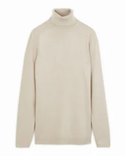 Pull à Col Roulé - Beige