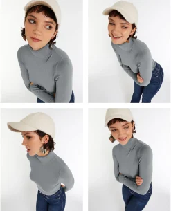 Pull à Col Roulé - Gris
