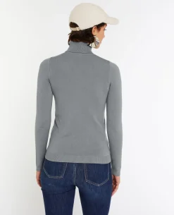 Pull à Col Roulé - Gris