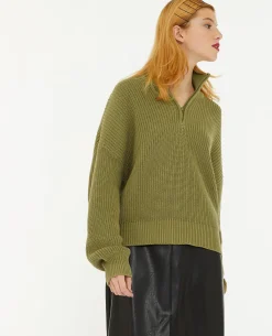 Pull Col Camionneur - Vert Kaki