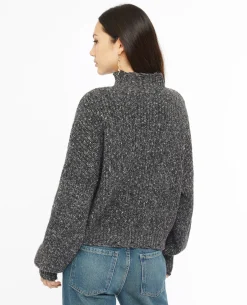 Pull Col Montant Avec Détails Destroy - Noir