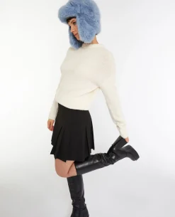 Pull Col Rond - Beige