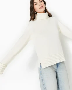 Pull Col Roulé - Blanc