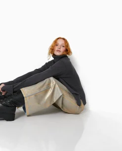 Pull Col Roulé - Gris Chiné