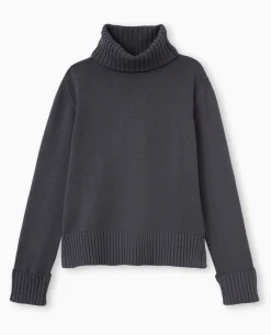Pull Col Roulé - Gris Chiné